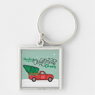 Santa Country Christmas Art Overly Country Christm Key Ring