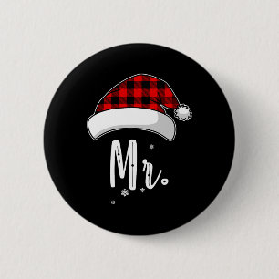 Santa Couples Matching Christmas For Couples Red P 6 Cm Round Badge