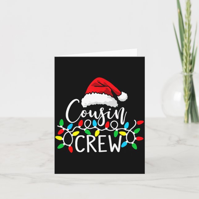 Santa Cousin Crew Christmas Matching Pajamas For K Card (Front)