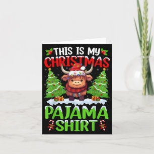 Santa Cow Xmas Tree Lights This Is My Christmas Pa Card