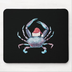 Santa Crab Clause Coastal Beach Christmas July Cla Mouse Pad