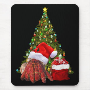 Santa Crab Funny Christmas Hermit Crab Lover Mouse Pad