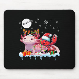 Santa Crab Riding Axolotl Reindeer Christmas Sea A Mouse Pad