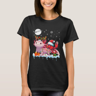 Santa Crab Riding Axolotl Reindeer Christmas Sea A T-Shirt