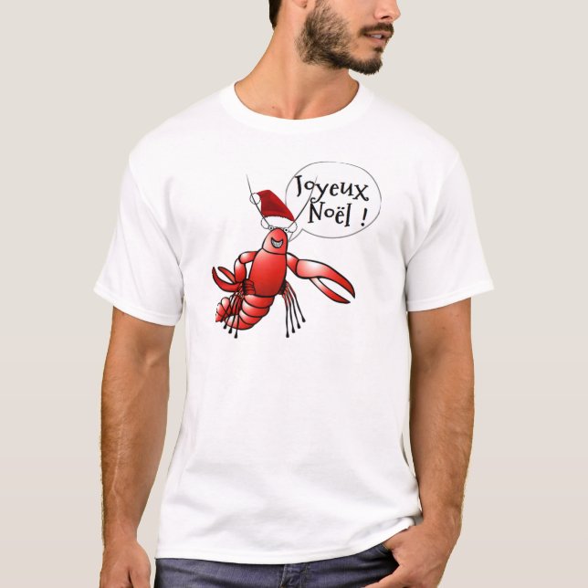 Santa Crawdad (Santa Craws) T-Shirt (Front)