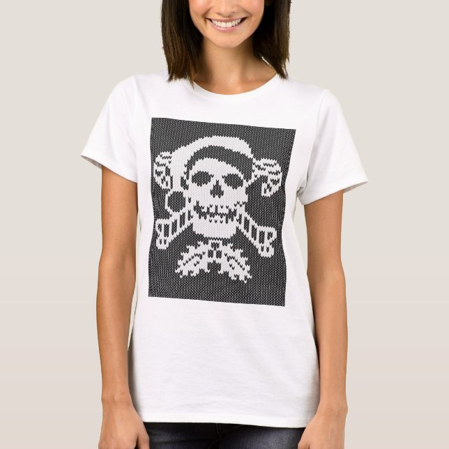 Santa Crossbones Skull in Ugly Sweater Style (Front)