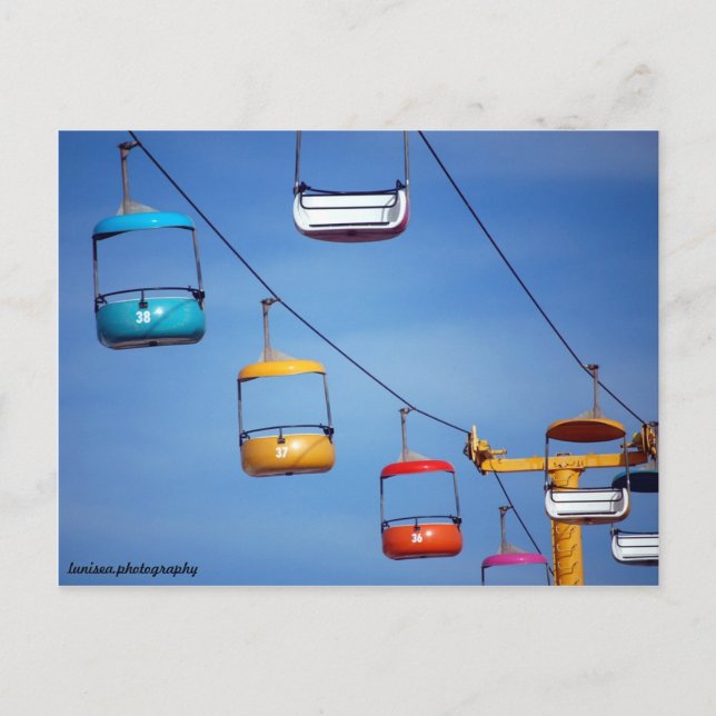 Santa Cruz Beach Boardwalk Tram Postcard (Front)