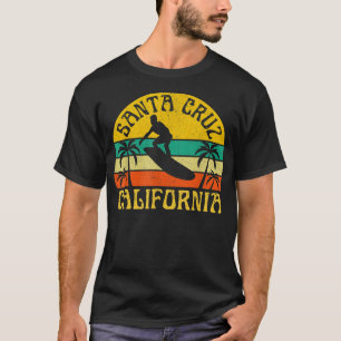 Santa Cruz Beach California Surfing Surfer Ocean V T-Shirt
