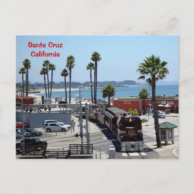 Santa Cruz Beach Train - Postcard (Front)