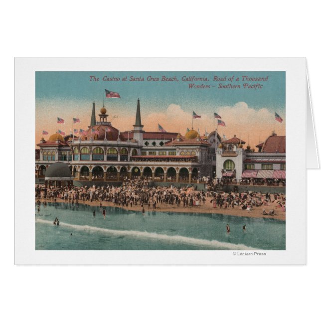 Santa Cruz, CA - Casino and Santa Cruz Beach (Front Horizontal)