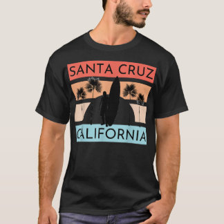 Santa Cruz California Beach Surfing Surfer Summer T-Shirt