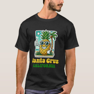 Santa Cruz California CA Cute Beach Pineapple Thum T-Shirt