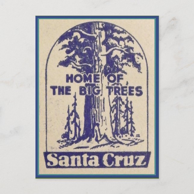 Santa Cruz California - Home of the Big Trees Postcard (Front)