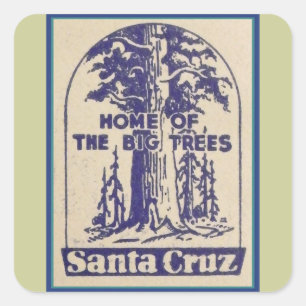 Santa Cruz California - Home of the Big Trees Square Sticker