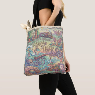 Santa Cruz California Illustrated Dreamscape Map Tote Bag