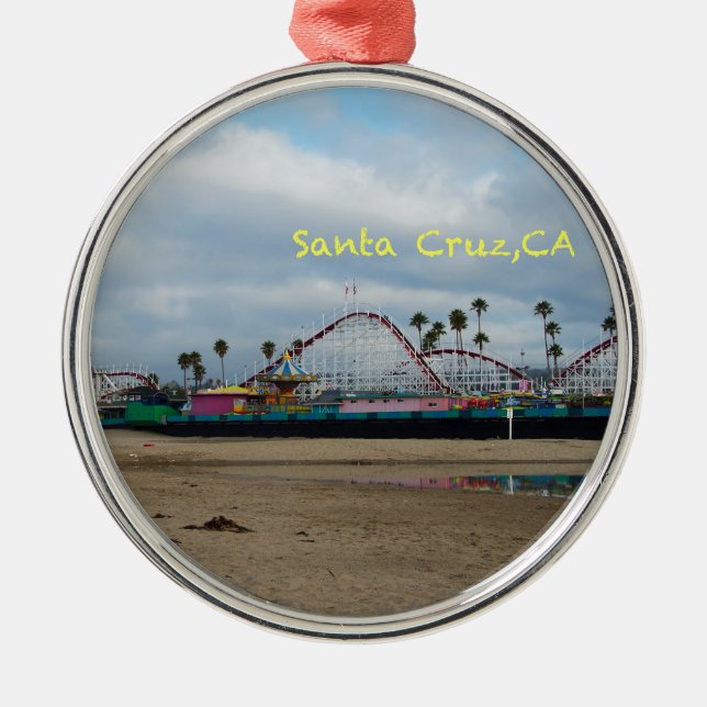 Santa Cruz California Metal Ornament (Front)