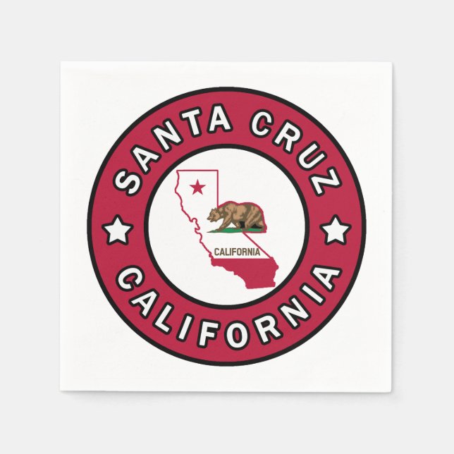 Santa Cruz California Napkin (Front)