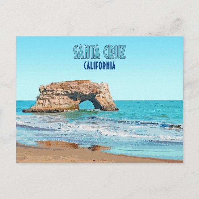 Santa Cruz California Natural Bridges State Beach Postcard (Front)