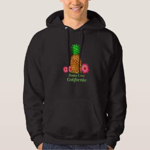 Santa Cruz California Pineapple Floral Hoodie