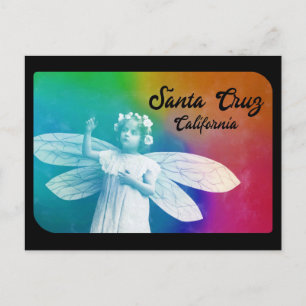 Santa Cruz California Rainbow Fairy Girl Postcard