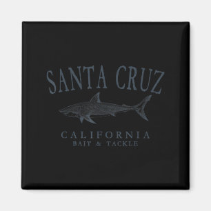 Santa cruz california retro slate art fishing magnet