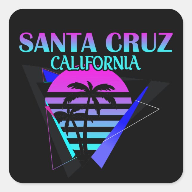 Santa Cruz California Square Sticker (Front)