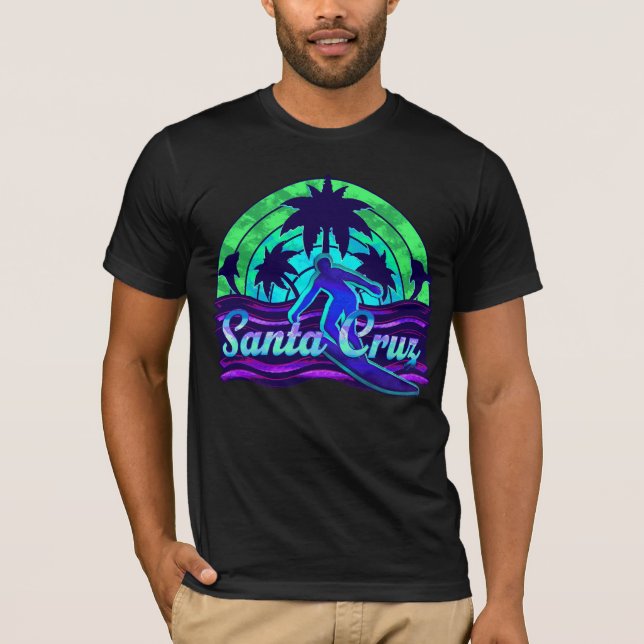 Santa Cruz California Sunset Purple T-Shirt (Front)