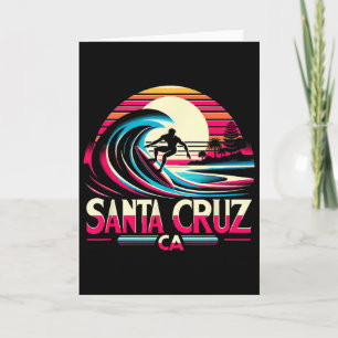 Santa Cruz California Surfing Card