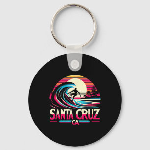 Santa Cruz California Surfing Key Ring