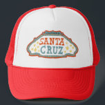 Santa Cruz California Sweet Vintage Sign Trucker Hat<br><div class="desc">Check out this super cool Santa Cruz,  California design. Whether you are a banana slug or just love this sweet beach town,  show you're a fan with this awesome hat. And be sure to check my shop for more products and designs.</div>