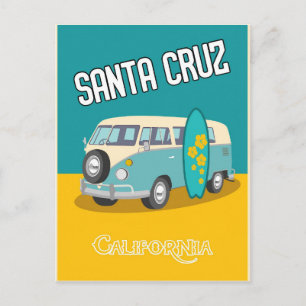 SANTA CRUZ CALIFORNIA TRAVEL POSTCARD