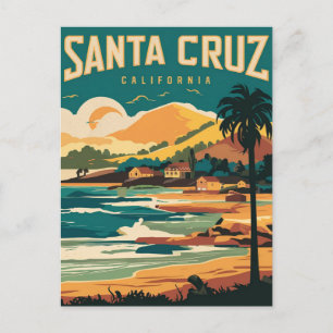 Santa Cruz California Travel Postcard