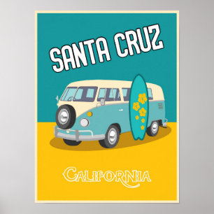 SANTA CRUZ CALIFORNIA TRAVEL    POSTER