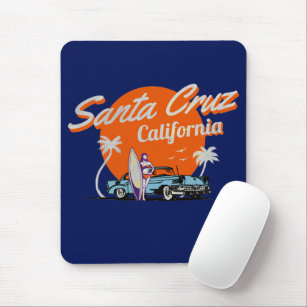 Santa Cruz California Vintage Art Mouse Pad