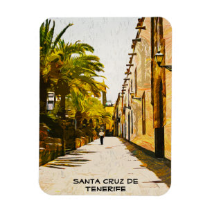 Santa Cruz de Tenerife Oil Paint Magnet
