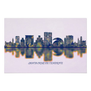 Santa Cruz de Tenerife Skyline Poster