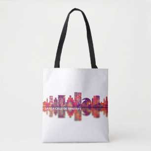 Santa Cruz de Tenerife Spain Skyline Tote Bag