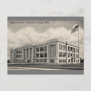 Santa Cruz High School Vintage Postcard