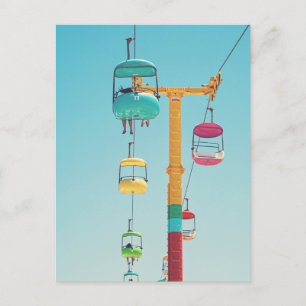 Santa Cruz Pastel Gondola Sky Glider Postcard