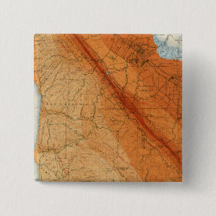 Santa Cruz quadrangle showing intensity, faults 15 Cm Square Badge