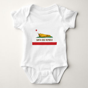 Santa Cruz Republic Banana Slug Flag Baby Bodysuit