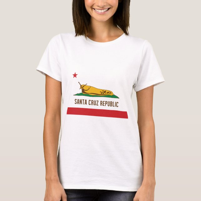 Santa Cruz Republic Banana Slug Flag T-Shirt (Front)