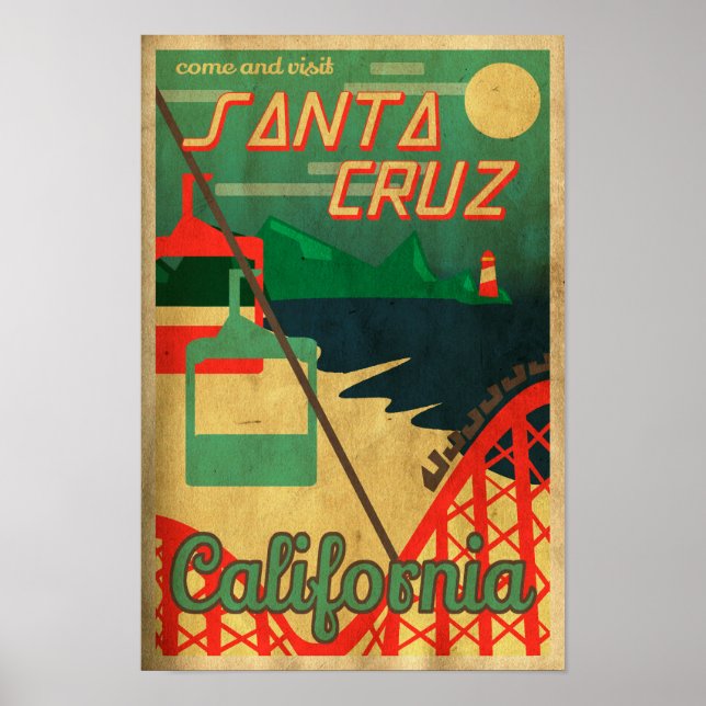 Santa Cruz Retro Poster (Front)
