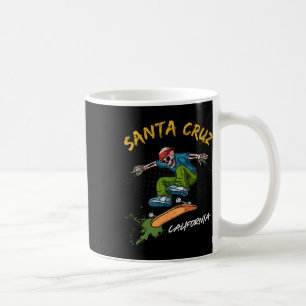 Santa-cruz Skeleton Skateboard Beach Funny Hallowe Coffee Mug