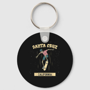 Santa Cruz Skeleton Surfing And Skateboarding Key Ring