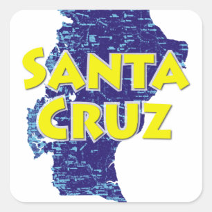 Santa Cruz Square Sticker