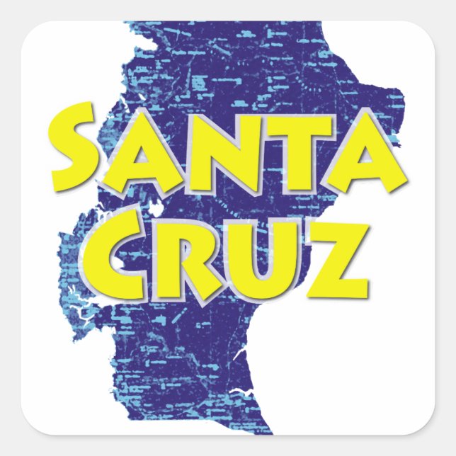 Santa Cruz Square Sticker (Front)
