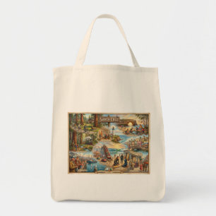 Santa Cruz Vibe Map – Cultural Coastal Art Print Tote Bag