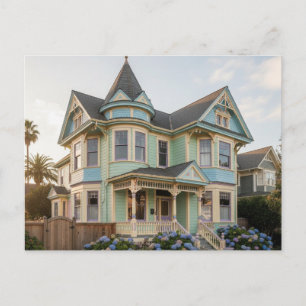  Santa Cruz Victorian Home California Postcard