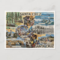 Santa Cruz Vintage Collage – Coastal Memories Art